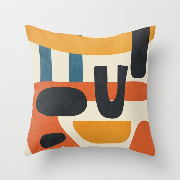 Abstract Colorful Setting 15 Throw Pillow Gallery Image 1