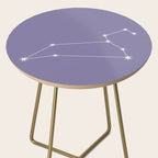 Leo Zodiac Star Constellation Line Art Lavender Purple Side Table Gallery Image 2