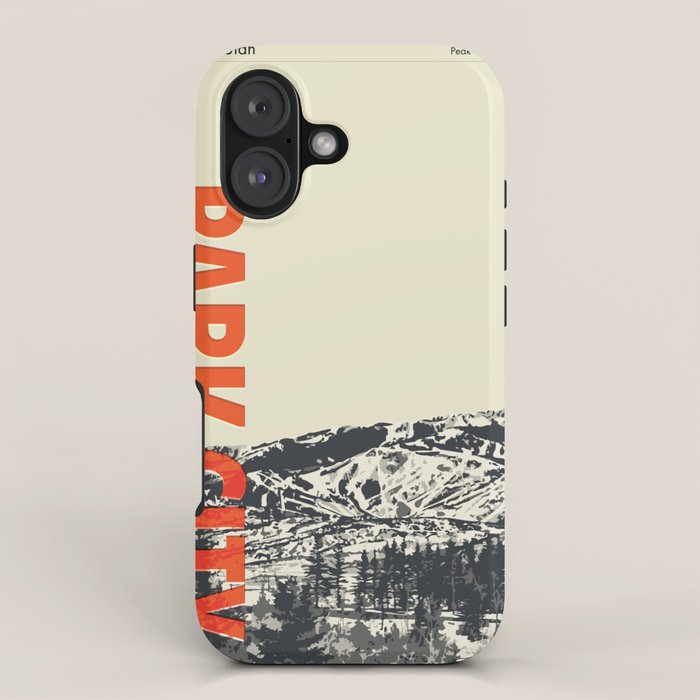 Park City Vintage Modern Poster iPhone Case Gallery Image 1