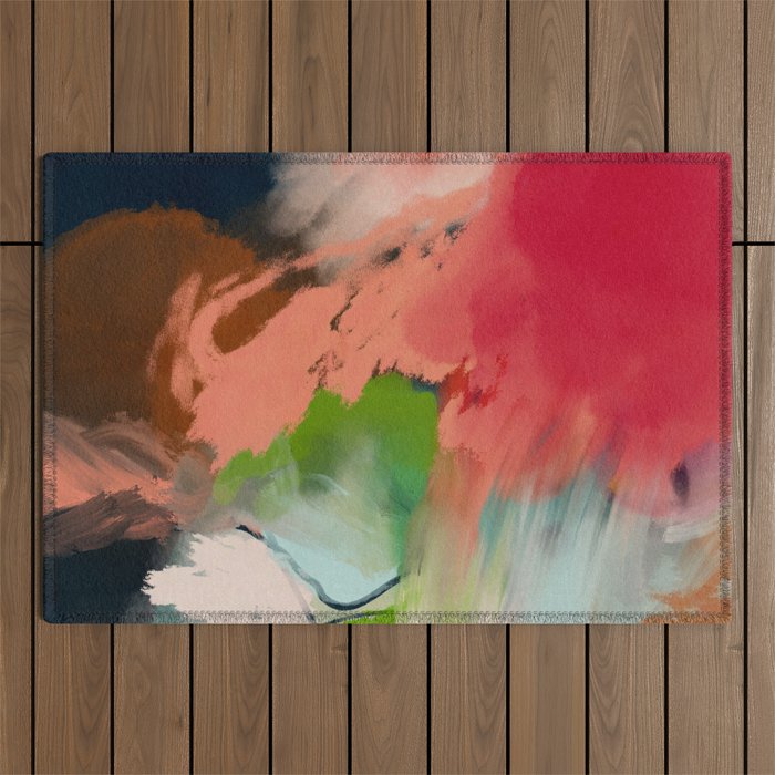 abstract spring color 23 2 Outdoor Rug Gallery Image 1