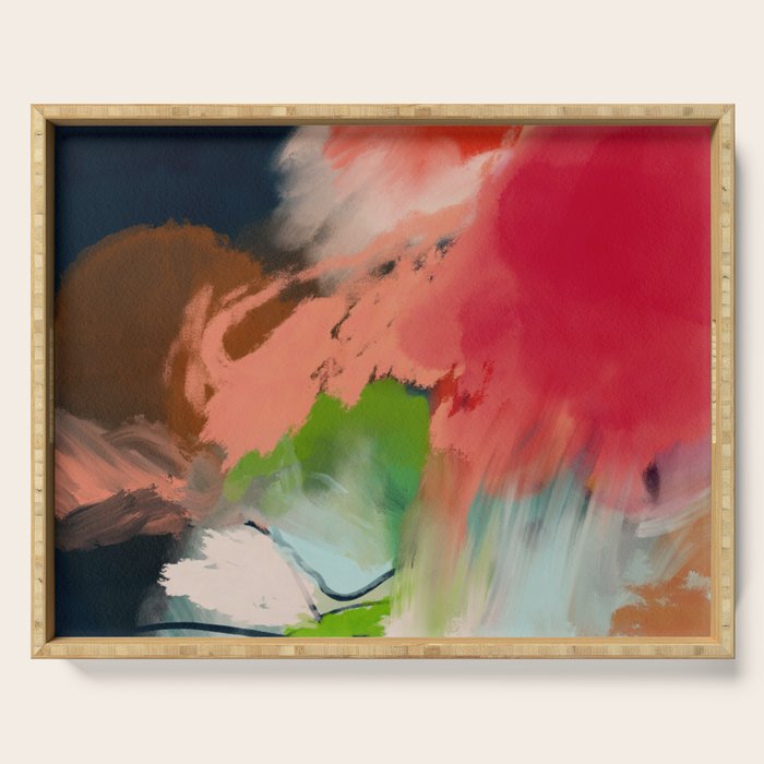 abstract spring color 23 2 Serving Tray Gallery Image 1