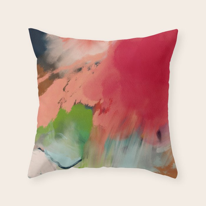 abstract spring color 23 2 Throw Pillow Gallery Image 6