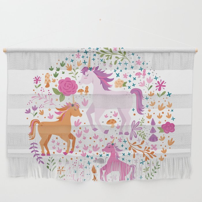 Unicorns Dancing in an Enchanted Garden Wall Hanging Gallery Image 1