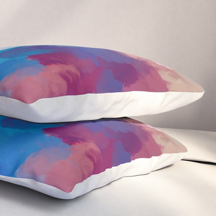 New Beginnings In Full Color | Abstract Texture Color Design Pillow Sham Gallery Image 3