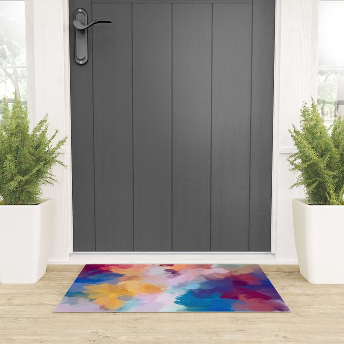 New Beginnings In Full Color | Abstract Texture Color Design Welcome Mat Gallery Image 3