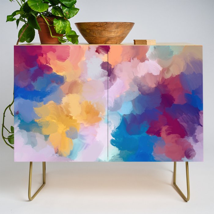 New Beginnings In Full Color | Abstract Texture Color Design Credenza Gallery Image 1