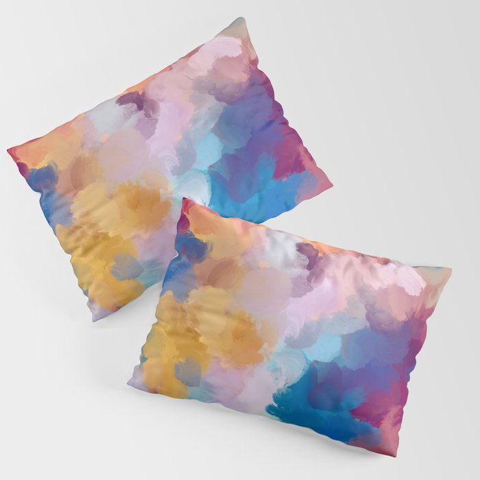 New Beginnings In Full Color | Abstract Texture Color Design Pillow Sham Gallery Image 1