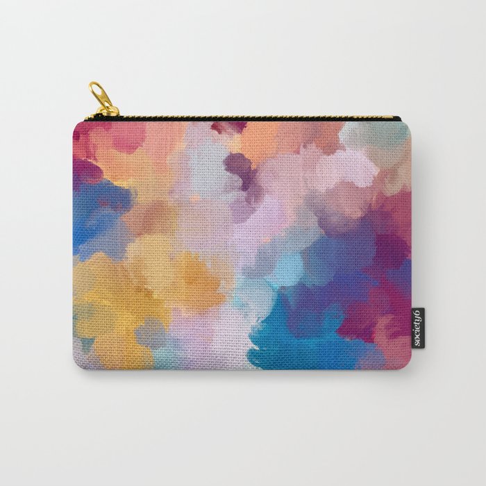 New Beginnings In Full Color | Abstract Texture Color Design Carry All Pouch Gallery Image 1