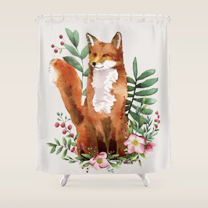 Autumn Fox II Shower Curtain Gallery Image 1