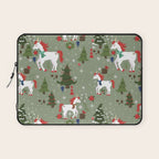 Christmas Winter Unicorn Pattern Laptop Sleeve Gallery Image 1