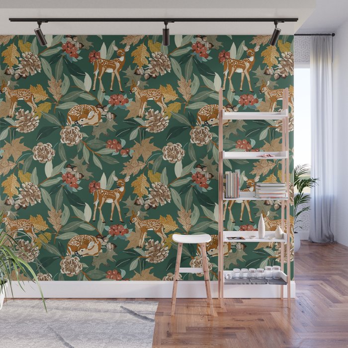 Deer in the autumn nature 22 Wall Mural Gallery Image 1