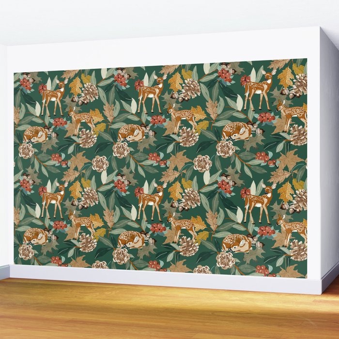 Deer in the autumn nature 22 Wall Mural Gallery Image 2