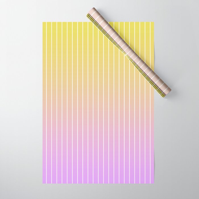 Ombre Arch IV Pink Yellow Sunrise Gradient Modern Geometric Lines Wrapping Paper Gallery Image 1