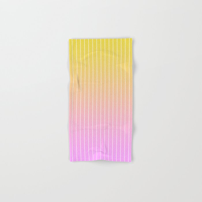 Ombre Arch IV Pink Yellow Sunrise Gradient Modern Geometric Lines Bath Towel Gallery Image 1