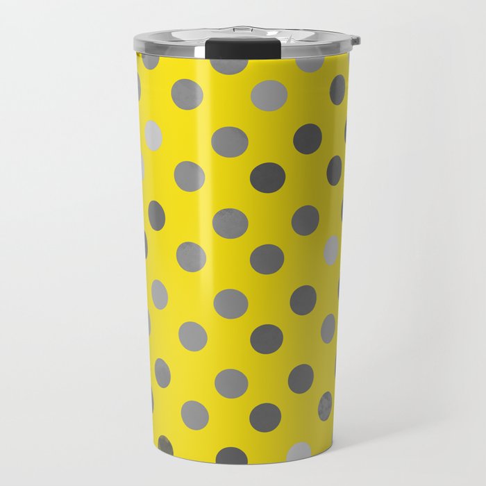 Polka Proton Yellow Travel Mug Gallery Image 1