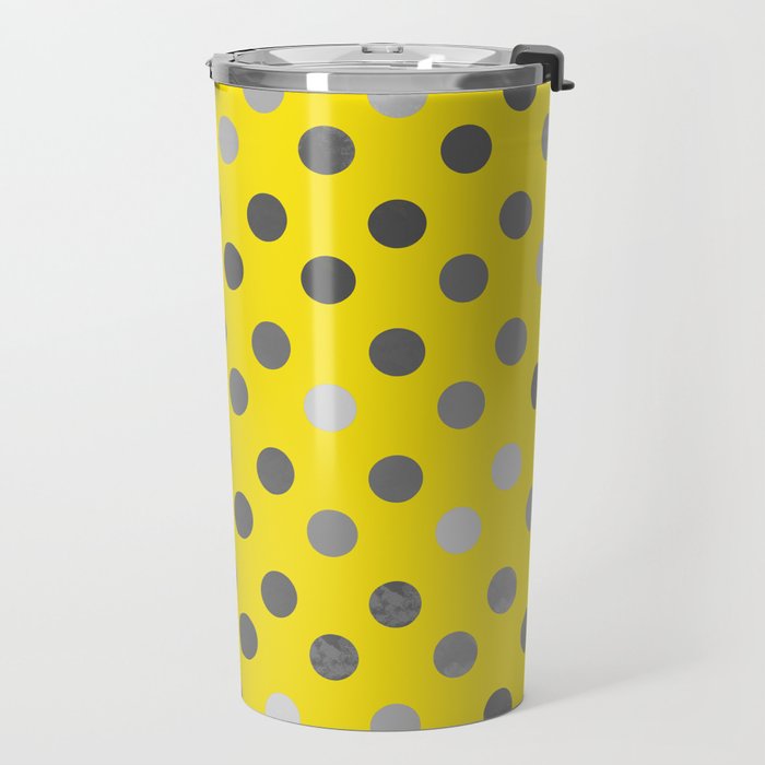 Polka Proton Yellow Travel Mug Gallery Image 2