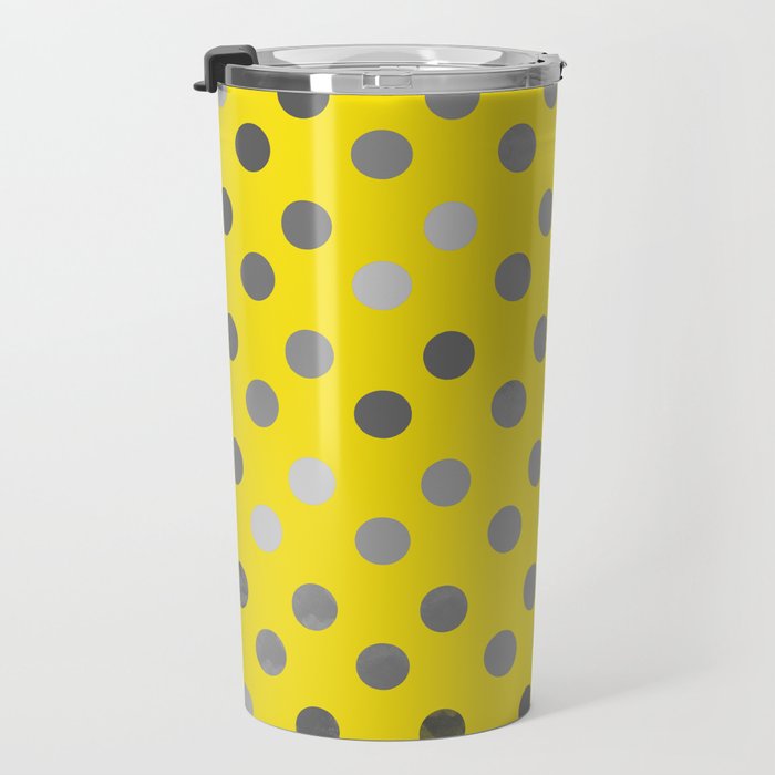Polka Proton Yellow Travel Mug Gallery Image 3