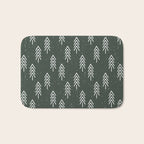 Pine Trees . Olive Bath Mat Gallery Image 1