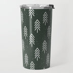 Pine Trees . Olive Travel Mug Gallery Image 2