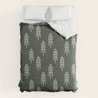 Pine Trees . Olive Comforter Gallery Image 6