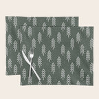 Pine Trees . Olive Placemat Gallery Image 1
