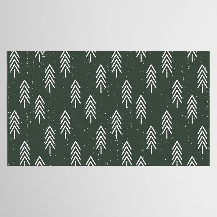 Pine Trees . Olive Tablecloth Gallery Image 2