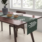 Pine Trees . Olive Table Runner Gallery Image 2