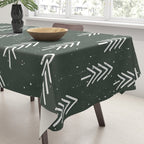 Pine Trees . Olive Tablecloth Gallery Image 3