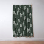 Pine Trees . Olive Window Curtain Gallery Image 3