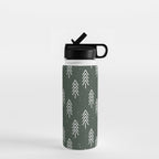 Pine Trees . Olive Water Bottle Gallery Image 1
