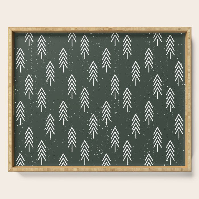 Pine Trees . Olive Serving Tray Gallery Image 1