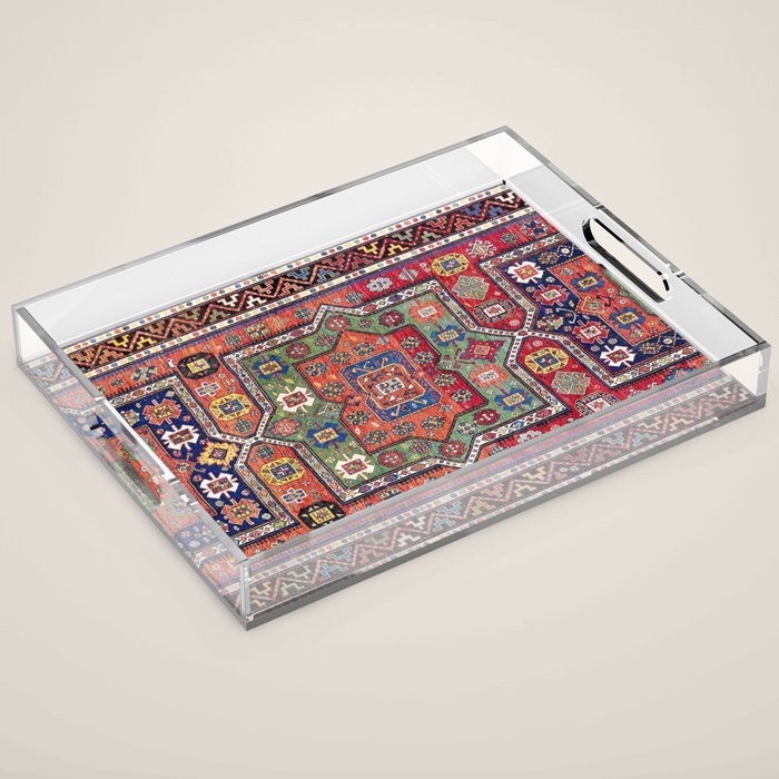 Kuba Sumakh East Caucasus Antique Rug Print Acrylic Tray Gallery Image 1
