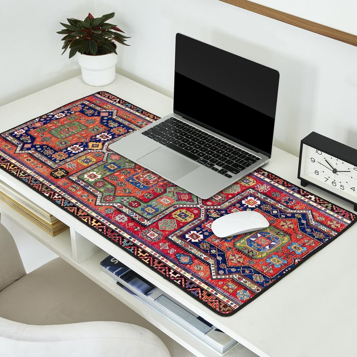 Kuba Sumakh East Caucasus Antique Rug Print Desk Mat Gallery Image 2