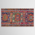 Kuba Sumakh East Caucasus Antique Rug Print Tablecloth Gallery Image 2