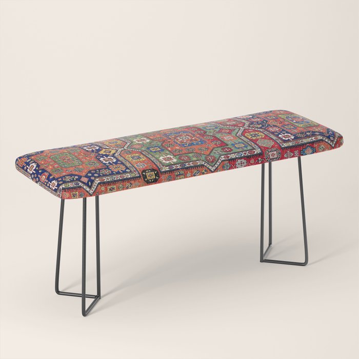 Kuba Sumakh East Caucasus Antique Rug Print Bench Gallery Image 1