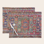 Kuba Sumakh East Caucasus Antique Rug Print Placemat Gallery Image 1