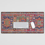 Kuba Sumakh East Caucasus Antique Rug Print Desk Mat Gallery Image 1