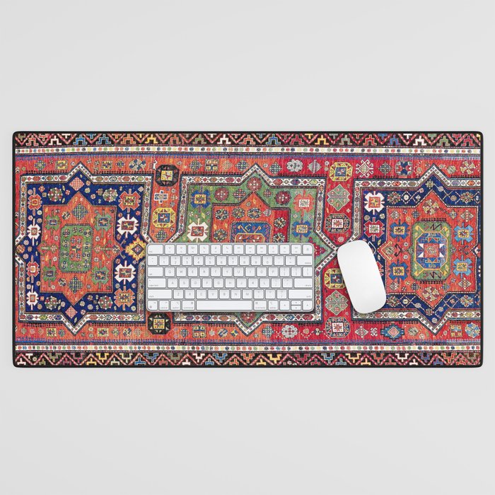Kuba Sumakh East Caucasus Antique Rug Print Desk Mat Gallery Image 1