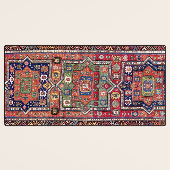 Kuba Sumakh East Caucasus Antique Rug Print Desk Mat Gallery Image 3