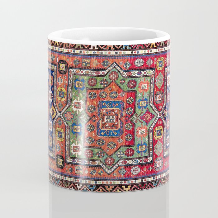 Kuba Sumakh East Caucasus Antique Rug Print Coffee Mug Gallery Image 4