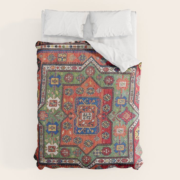 Kuba Sumakh East Caucasus Antique Rug Print Duvet Cover Gallery Image 1