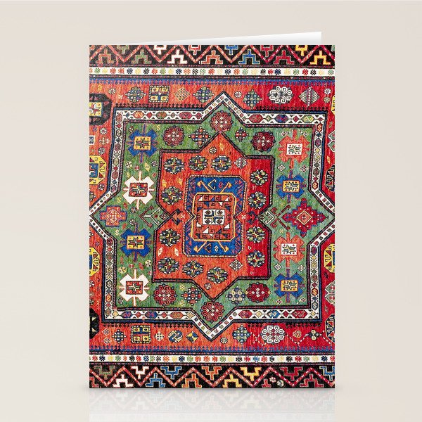 Kuba Sumakh East Caucasus Antique Rug Print Stationery Card Gallery Image 1
