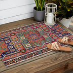 Kuba Sumakh East Caucasus Antique Rug Print Outdoor Rug Gallery Image 2