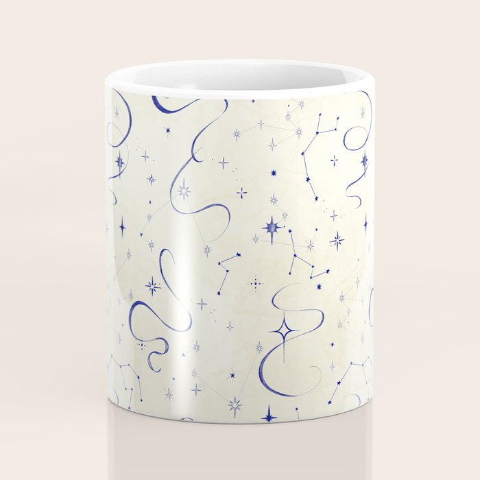 White and dark blue mystical starry night Coffee Mug Gallery Image 4