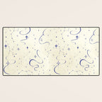 White and dark blue mystical starry night Desk Mat Gallery Image 3