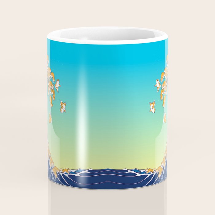 Shiba Inu in Great Wave Coffee Mug Gallery Image 4