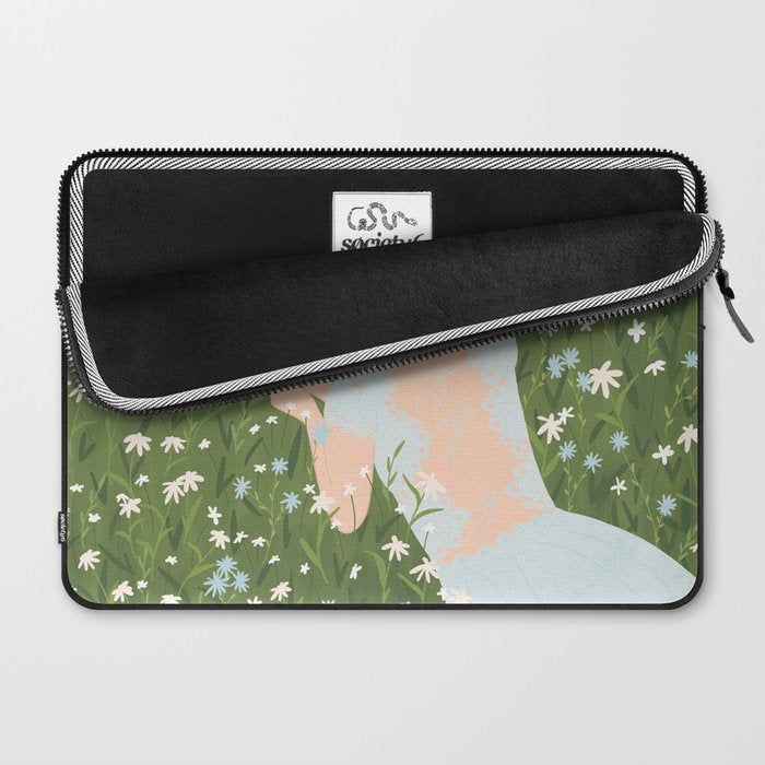 Reading in a Meadow  Laptop Sleeve Gallery Image 2
