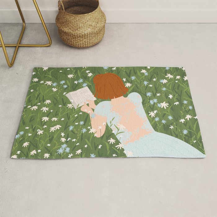 Reading in a Meadow  Rug Gallery Image 1