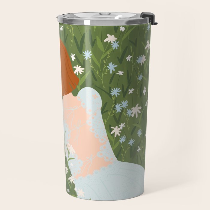 Reading in a Meadow  Travel Mug Gallery Image 2