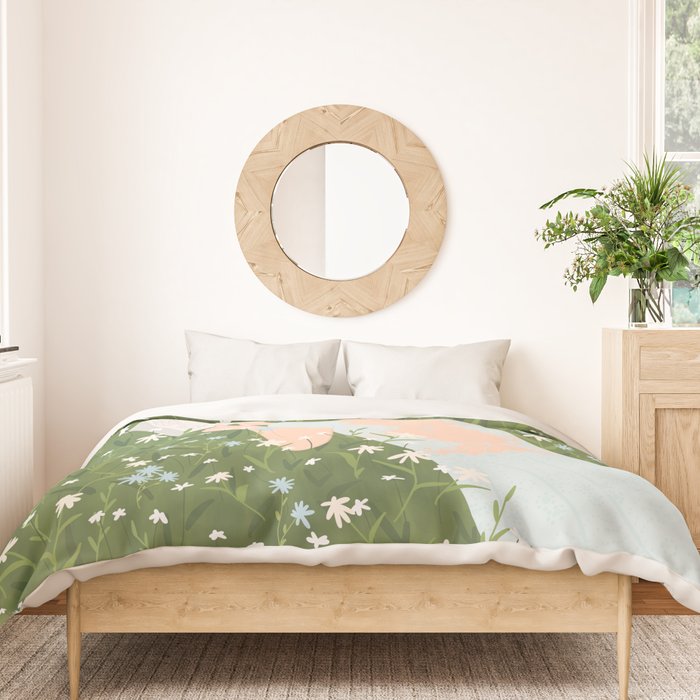 Reading in a Meadow  Duvet Cover Gallery Image 3